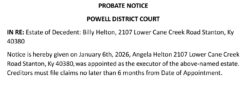 billy helton probate notice web