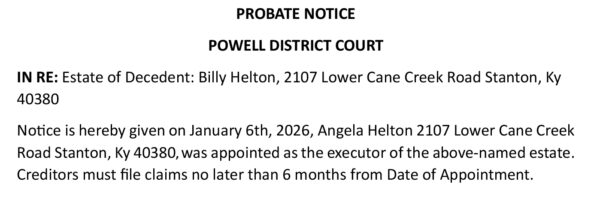 billy helton probate notice web