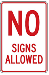 no signs allowed 1 web