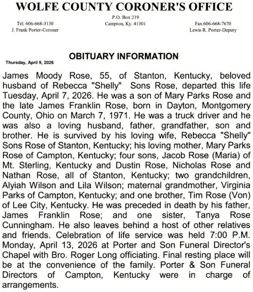 james moody rose 1